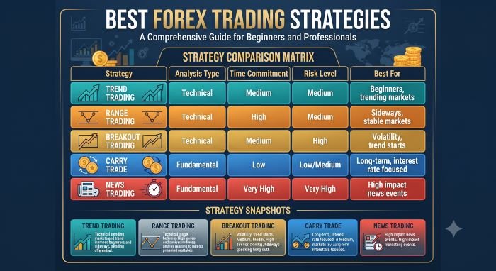 Best Forex Trading Strategies for Beginners and Professionals (2026 Guide)