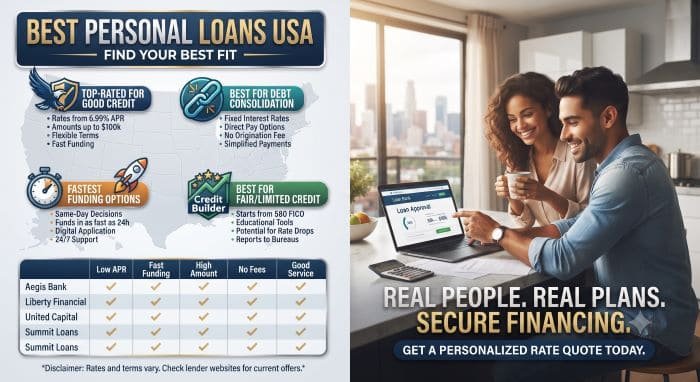 Best Personal Loans with Low Interest Rates in the USA (2026): Compare Top Lenders & APRs